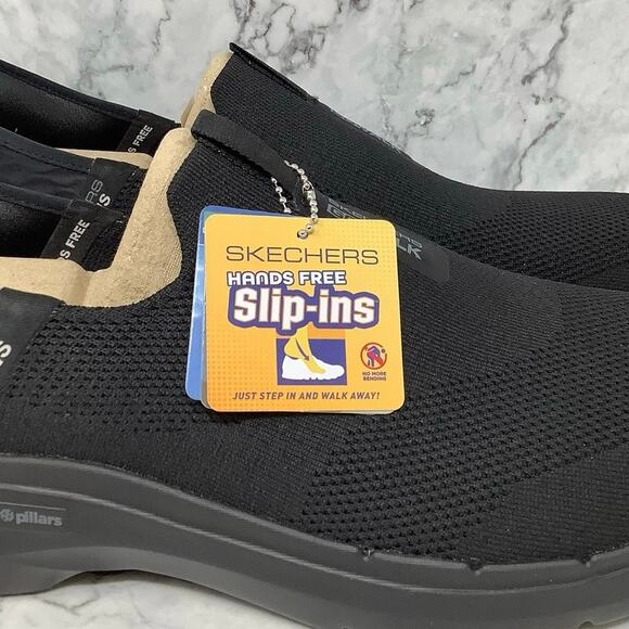 NWT Skechers Size 9.5 Extra Wide Black Go Walk 6 Easy On Walking Sneakers P1-18 - Picture 8 of 10